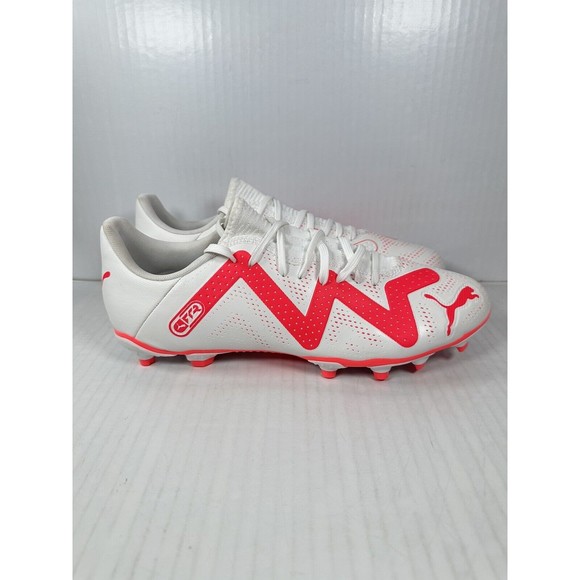 Puma Future Play FG/AG White Pink Soccer Cleats Mens Size 12 107377-01 NEW - Picture 1 of 8